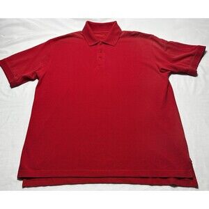 5.11 Tactical Series Polo Shirt Mens L Red Short Sleeve Shoulder Sleeve Pockets